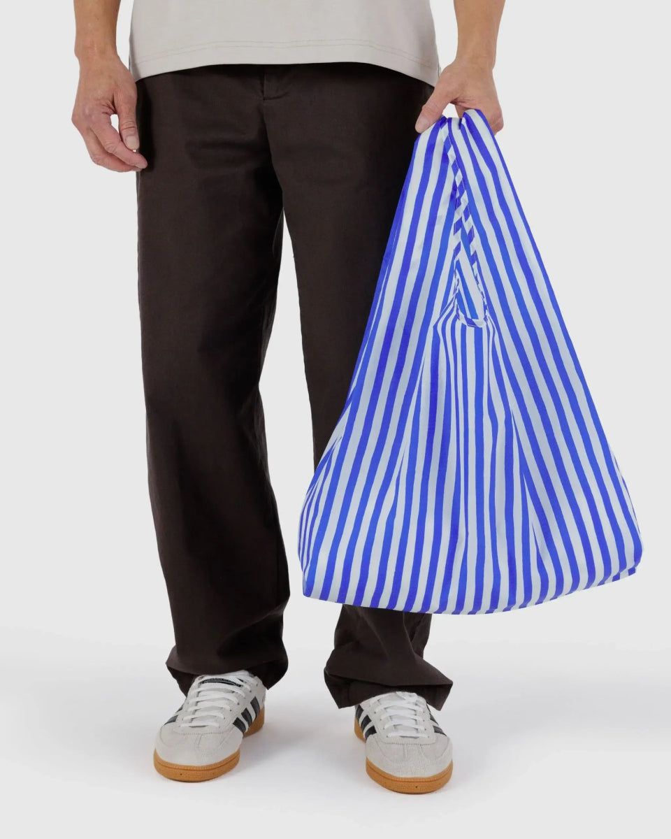 BAGGU - STANDARD BAGGU Einkaufstasche • Blue Painted Stripe - Tasche - ROSA ECK Concept Store