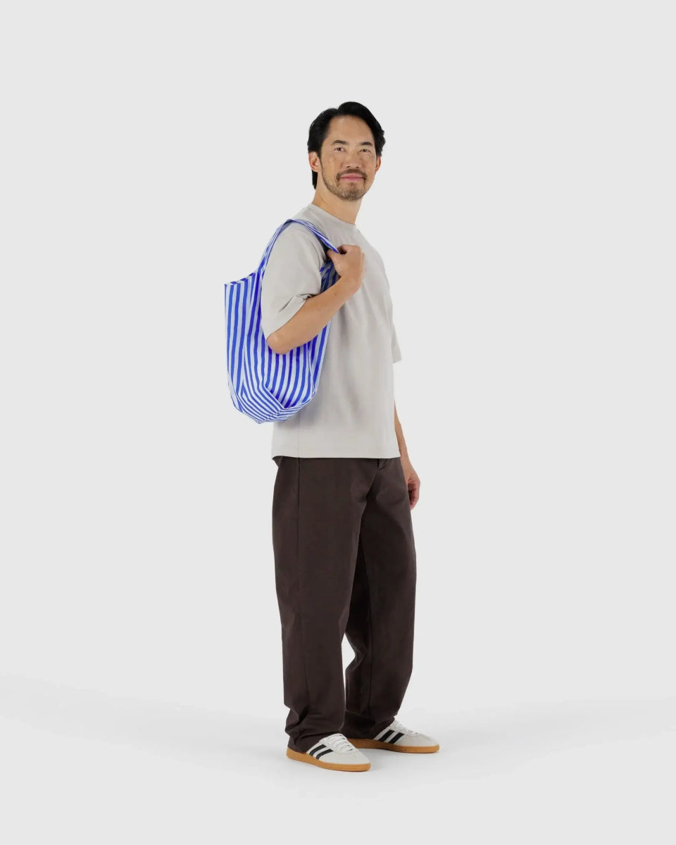 BAGGU - STANDARD BAGGU Einkaufstasche • Blue Painted Stripe - Tasche - ROSA ECK Concept Store