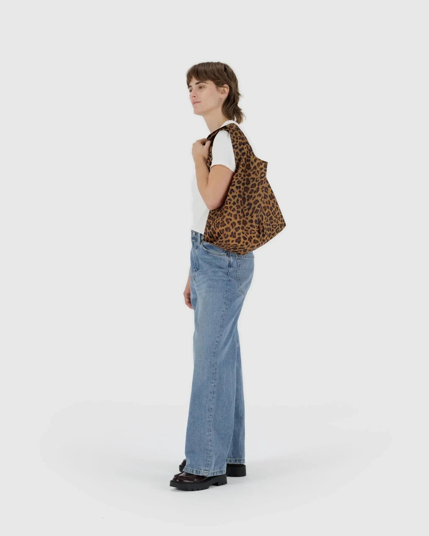 BAGGU - STANDARD BAGGU Einkaufstasche | Leopard - ROSA ECK -