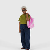 BAGGU - STANDARD BAGGU Einkaufstasche • Pink Painted Stripe - Tasche - ROSA ECK Concept Store