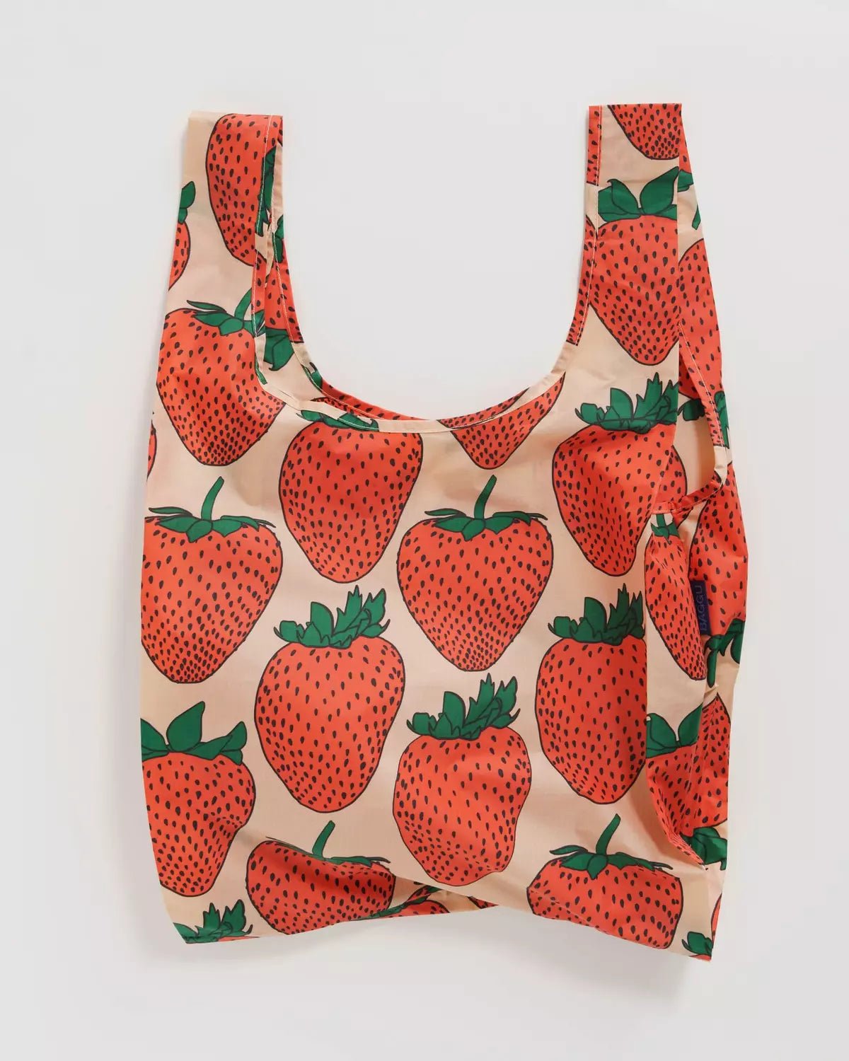 BAGGU - STANDARD BAGGU Einkaufstasche | Strawberry - ROSA ECK - Erdbeeren, Reusable Bag,