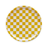 BLU KAT - CHECKER Serviertablett (⌀ 31 cm) | Mustard - ROSA ECK - Gelb, ,