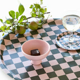BLU KAT - CHECKER Serviertablett (⌀ 38 cm) | Olive - ROSA ECK - Grün, ,