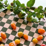 BLU KAT - CHECKER Serviertablett (⌀ 38 cm) | Olive - ROSA ECK - Grün, ,