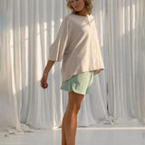 BONGUSTA - NARAM Gym Shorts • silver sage - Short - ROSA ECK Concept Store