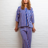 BONGUSTA - NARAM Oversized Shirt | dazzling blue & rose - Shirt - ROSA ECK -
