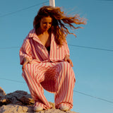 BONGUSTA - NARAM Pants | baby pink & ski patrol - Hose - ROSA ECK -