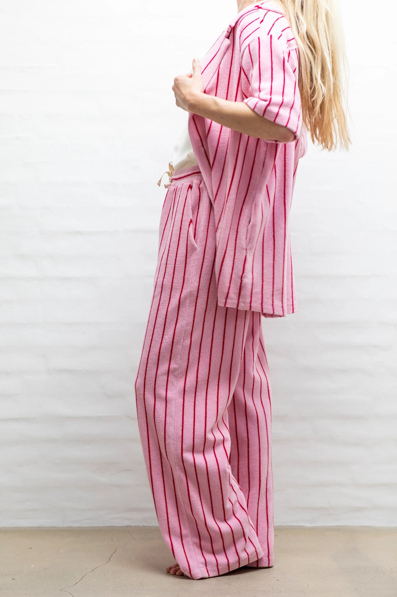 BONGUSTA - NARAM Pants | baby pink & ski patrol - Hose - ROSA ECK -