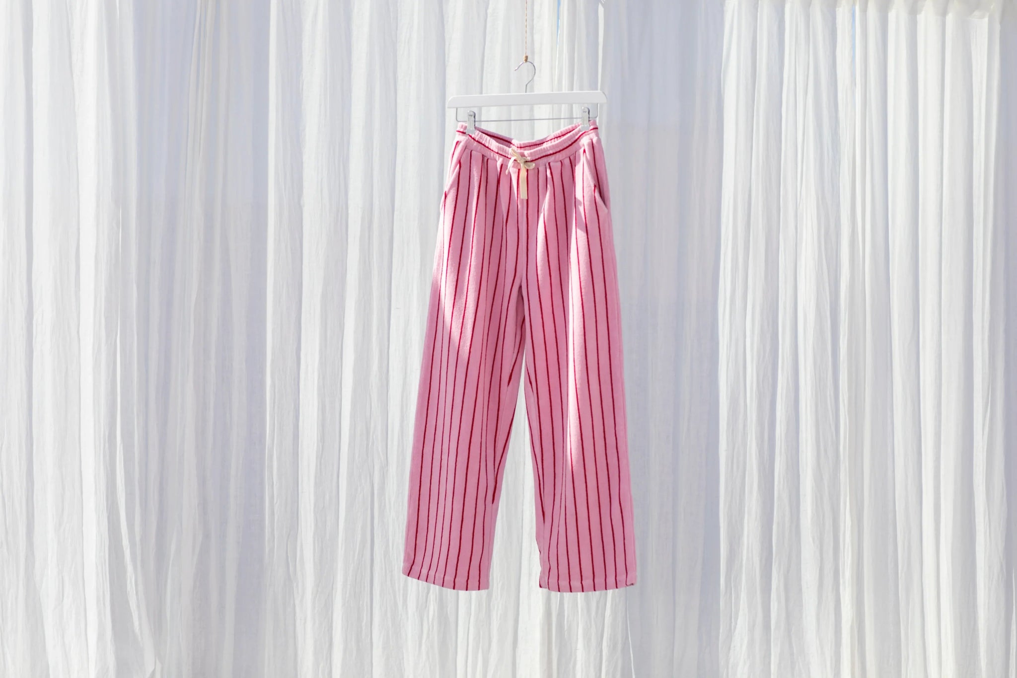 BONGUSTA - NARAM Pants | baby pink & ski patrol - Hose - ROSA ECK -