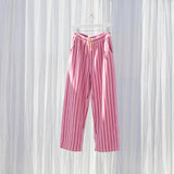 BONGUSTA - NARAM Pants | baby pink & ski patrol - Hose - ROSA ECK -
