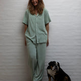 BONGUSTA - NARAM Pants • silver sage - Hose - ROSA ECK Concept Store