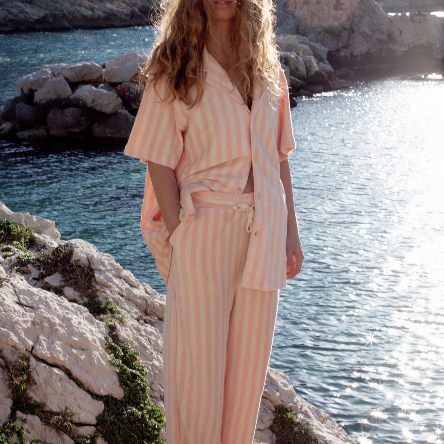 BONGUSTA - NARAM Pants | tropical & creme - Hose - ROSA ECK -