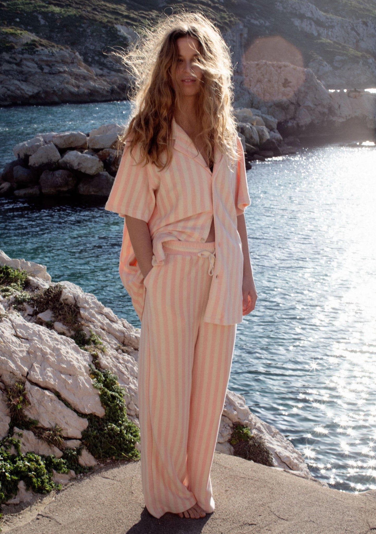 BONGUSTA - NARAM Pants | tropical & creme - Hose - ROSA ECK -