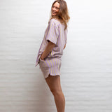 BONGUSTA - NARAM Shorts | lilac & neon yellow - Short - ROSA ECK -