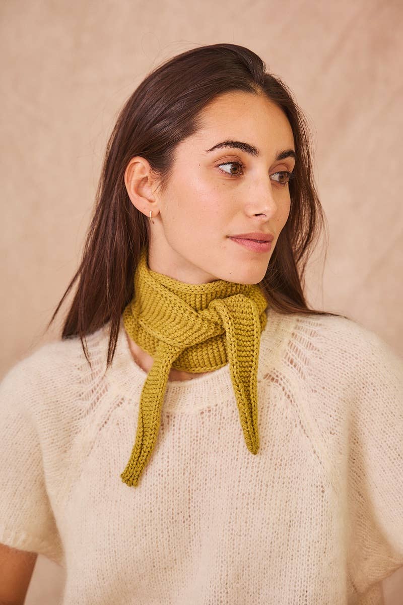 Calie Paris - Kleiner Strickschal • Gelb - Schal - ROSA ECK