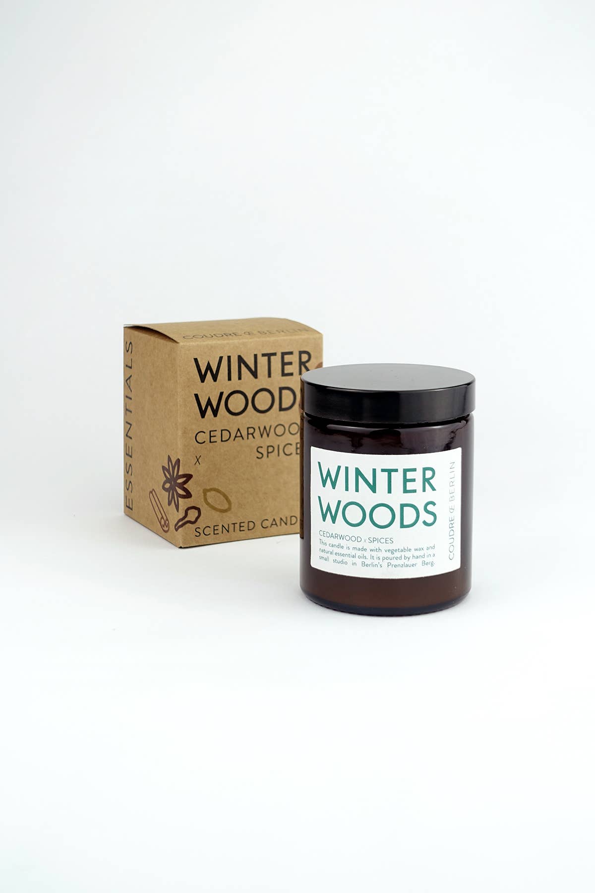 Coudre Berlin - WINTER WOODS Duftkerze Zedernholz & Gewürze - ROSA ECK - ESSENTIALS, Kerze,