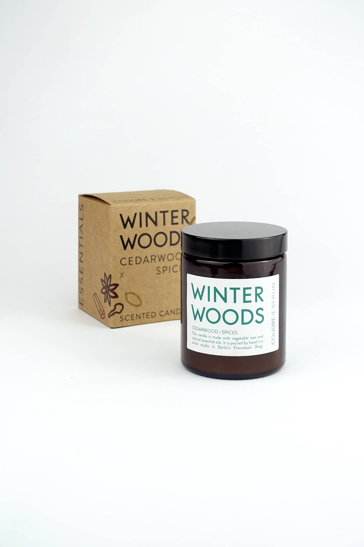 Coudre Berlin - WINTER WOODS Duftkerze Zedernholz & Gewürze - ROSA ECK - ESSENTIALS, Kerze,