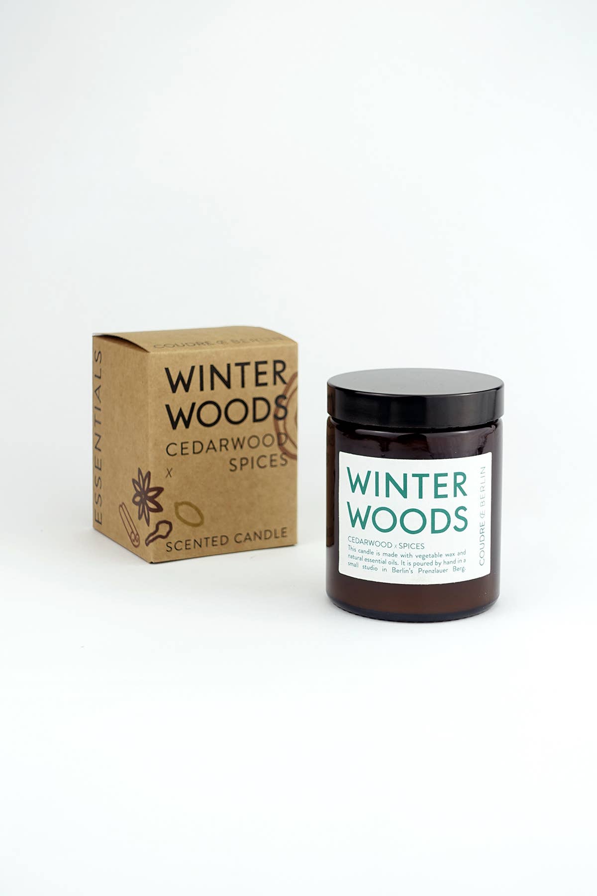Coudre Berlin - WINTER WOODS Duftkerze Zedernholz & Gewürze - ROSA ECK - ESSENTIALS, Kerze,