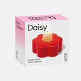 DOIY - DAISY Kerzenständer | Red - ROSA ECK - Blume, Rot,
