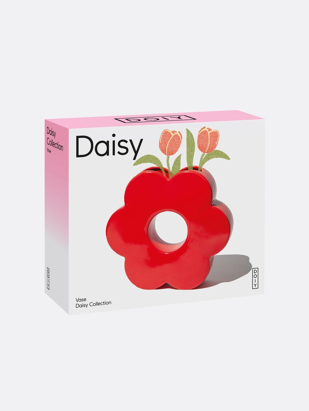 DOIY - DAISY Vase | Red - ROSA ECK - Blume, Rosa,