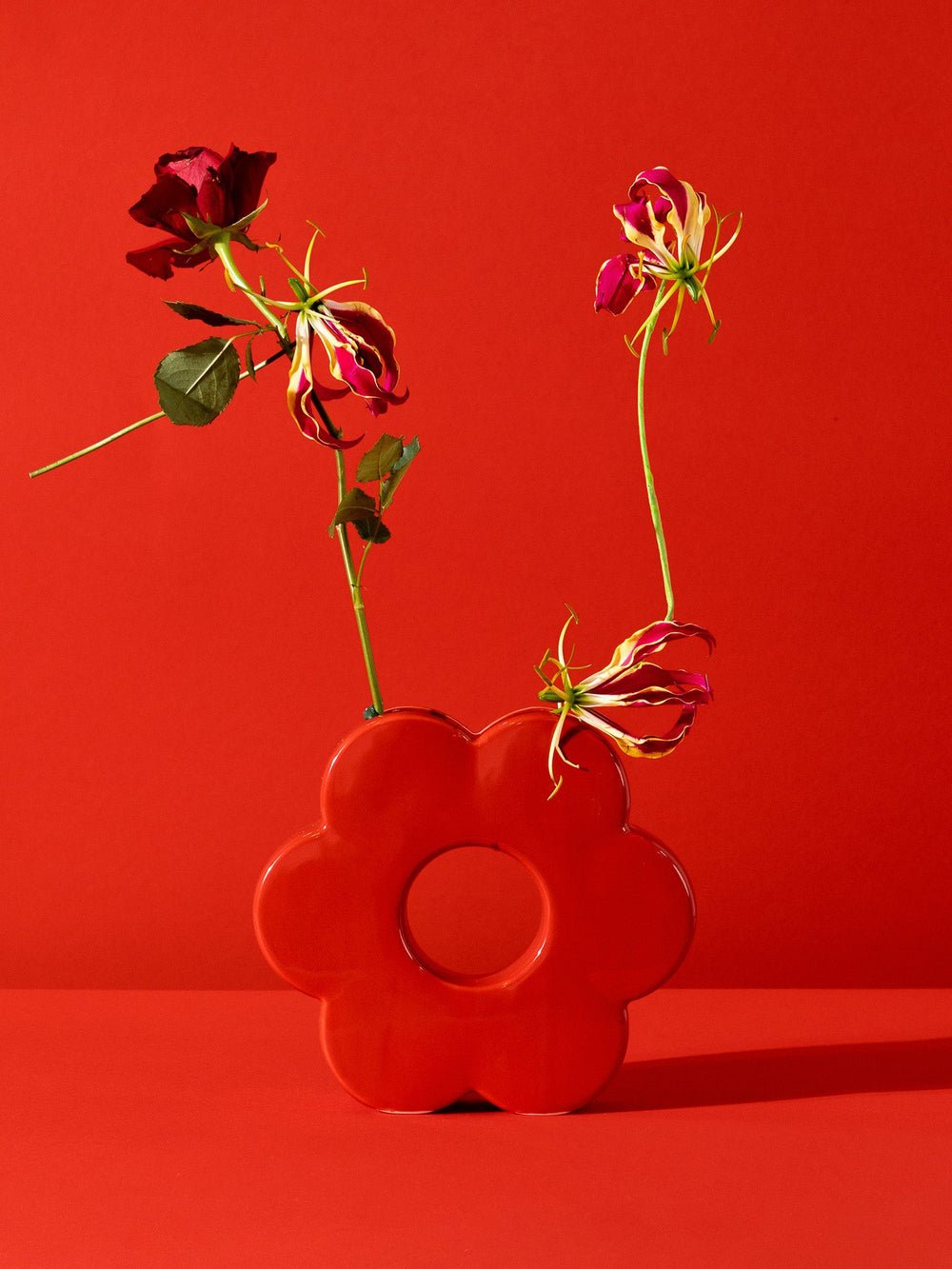 DOIY - DAISY Vase | Red - ROSA ECK - Blume, Rosa,