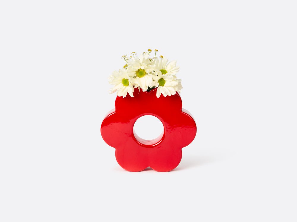 DOIY - DAISY Vase | Red - ROSA ECK - Blume, Rosa,