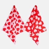DOIY - LOVE Set mit 2 Geschirrtüchern - ROSA ECK - Herz, Rosa, Rot