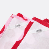 DOIY - LOVE Set mit 2 Geschirrtüchern - ROSA ECK - Herz, Rosa, Rot