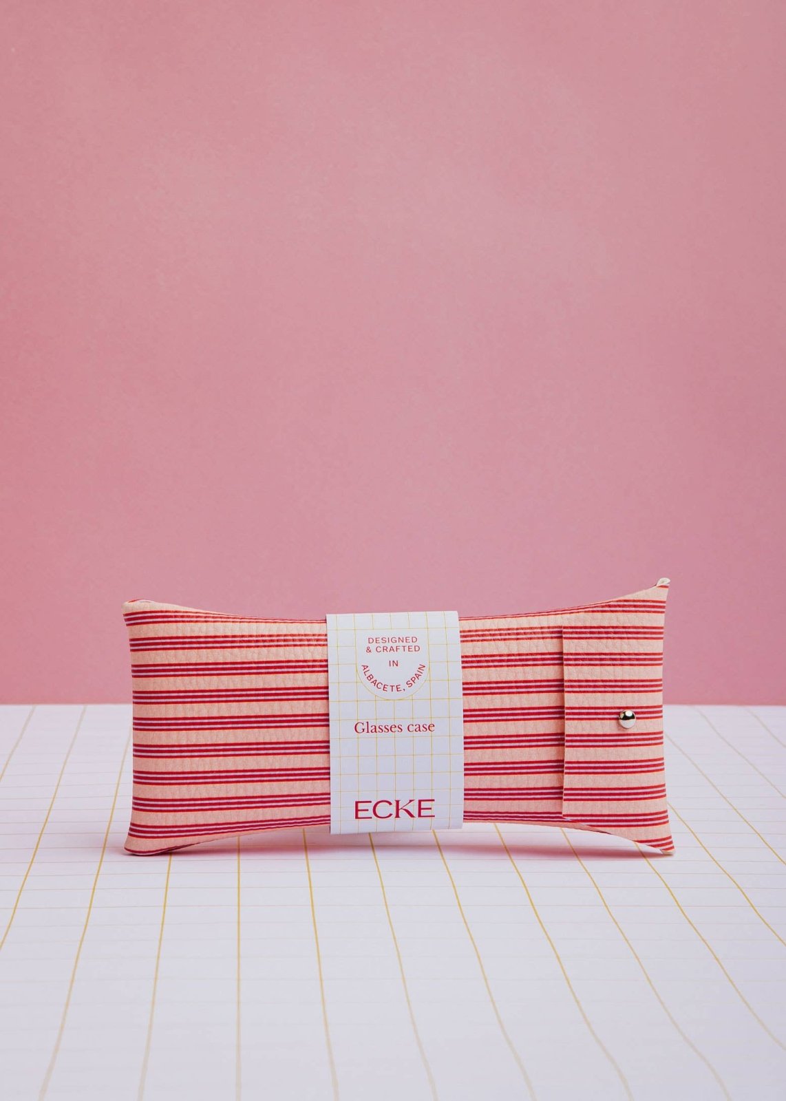 ECKE - Brillenetui • Rot mit Streifen - Brillen - Etui - ROSA ECK