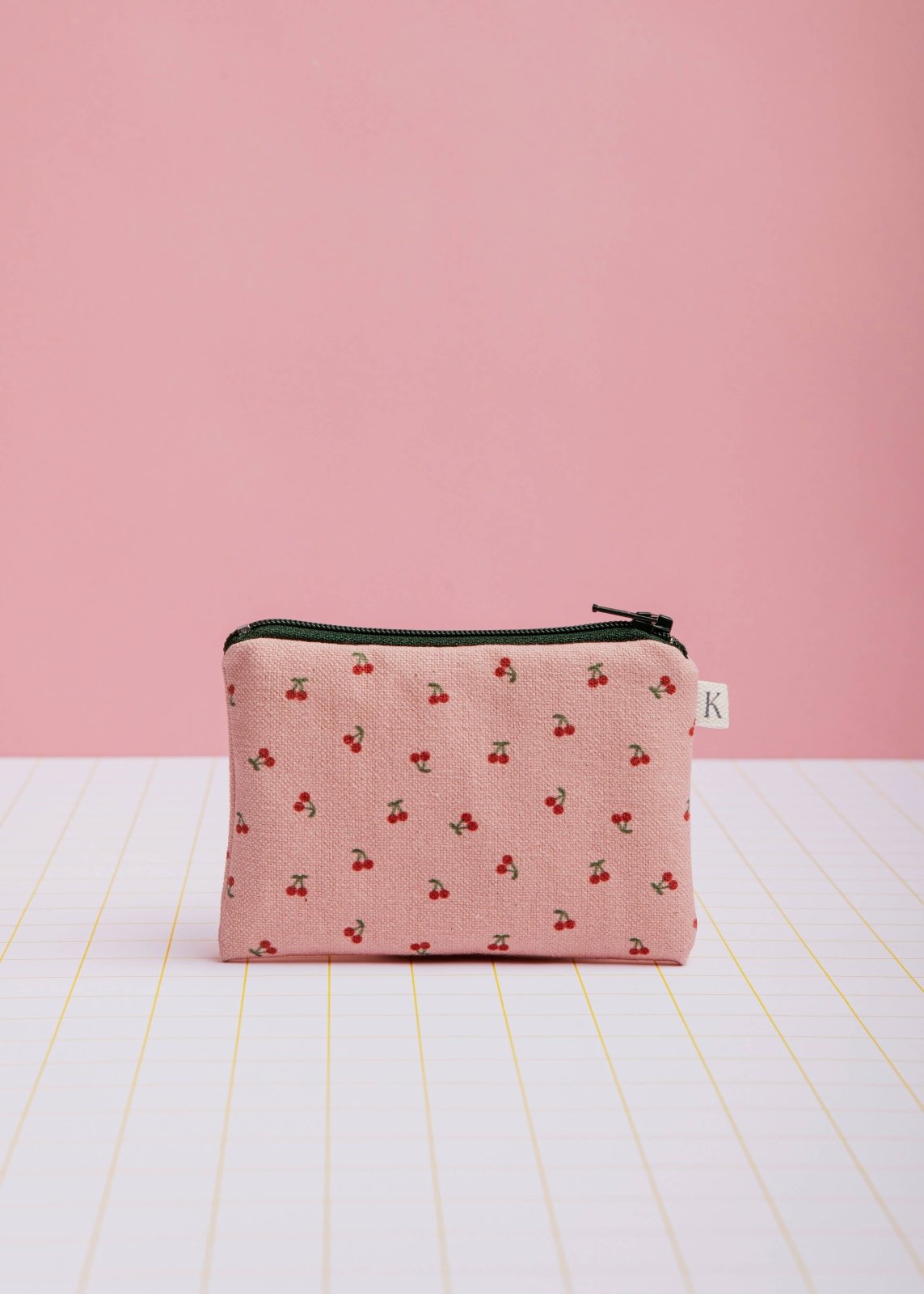 ECKE - CEREZAS Geldbeutel mit Zipper • Kirschen - Pink - Geldbeutel - ROSA ECK Concept Store