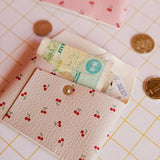 ECKE - CEREZAS Mini Geldbeutel | Klick | Kirschen Sandweiß - ROSA ECK - Kirschen, Nude,