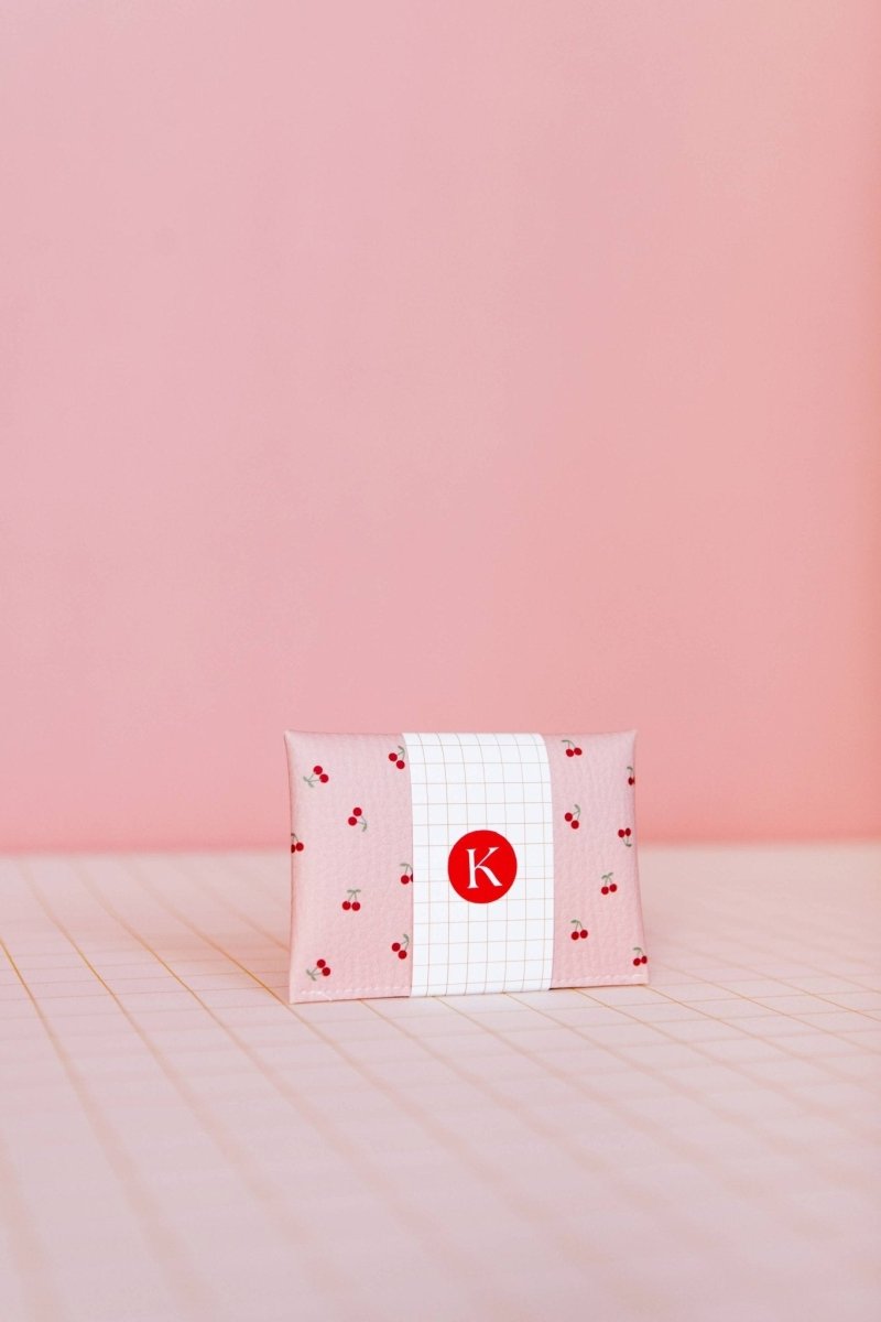 ECKE - CEREZAS Mini Geldbeutel | Klick | Kirschen Sandweiß - ROSA ECK - Kirschen, Nude,
