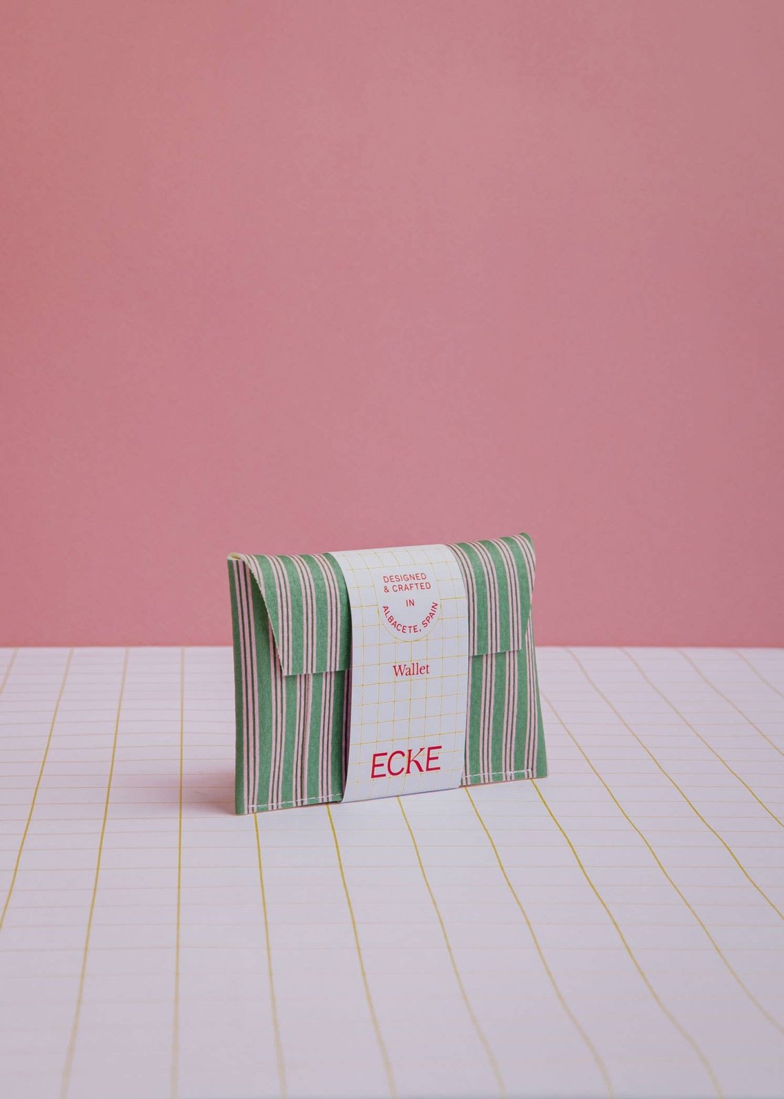 ECKE - Geldbeutel • Grün/Rosa Streifen - Geldbeutel - ROSA ECK