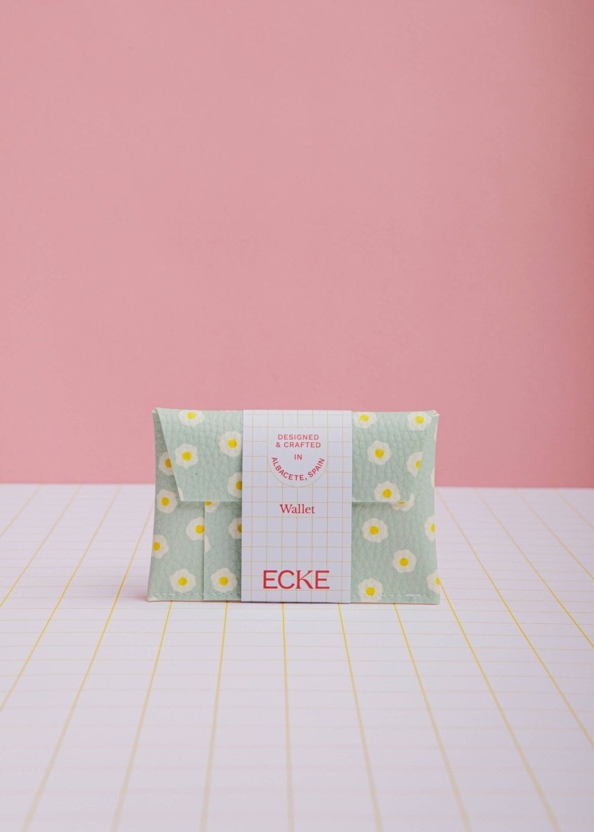 ECKE - HUEVOS Mini Geldbeutel | Klick | Spiegeleier Minzgrün - ROSA ECK - Eier, Grün, Mint