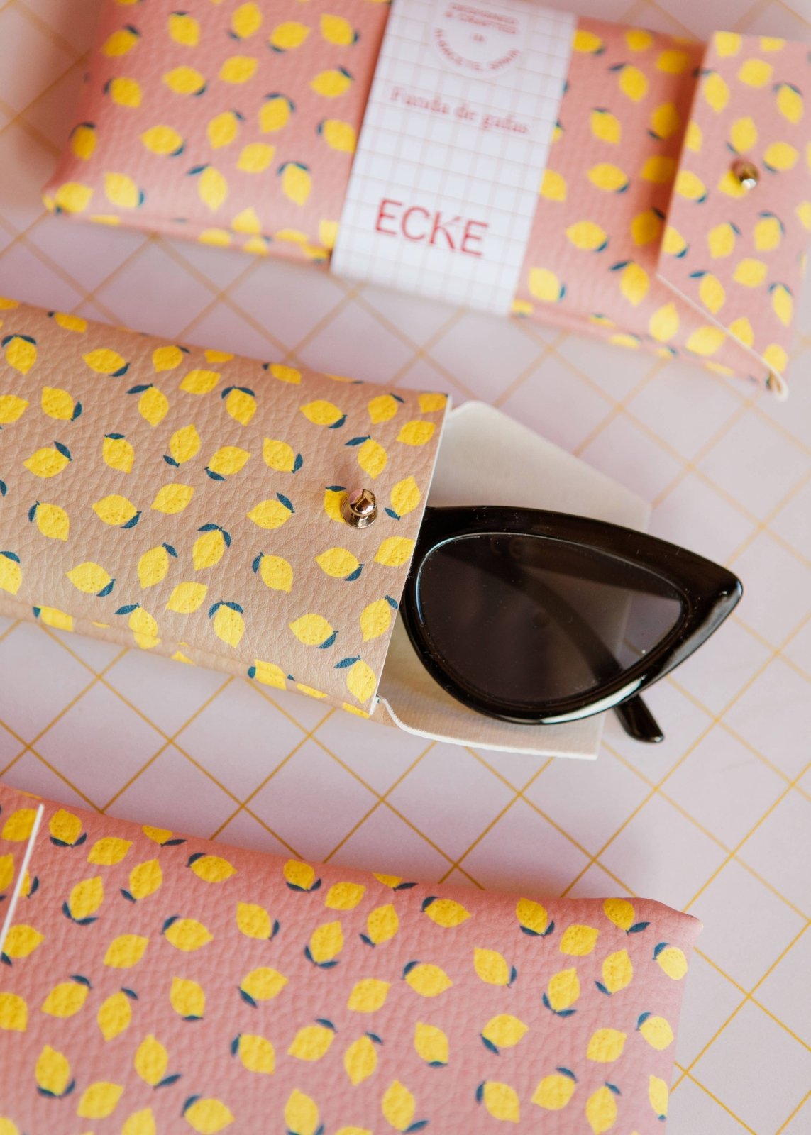 ECKE - LIMONES Brillen - Etui • Zitronen - Pink - Brillen - Etui - ROSA ECK Concept Store