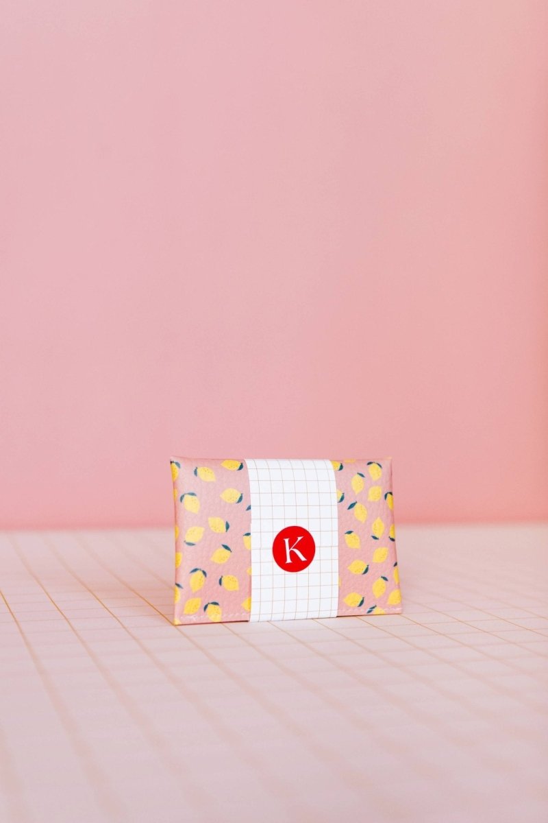 ECKE - LIMONES Mini Geldbeutel | Klick | Zitronen Rosa - ROSA ECK - Pink, Rosa, Zitronen