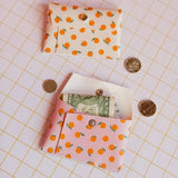 ECKE - NARANJAS Mini Geldbeutel | Klick | Orangen Sandweiß - ROSA ECK - Nude, Orangen, Weiß