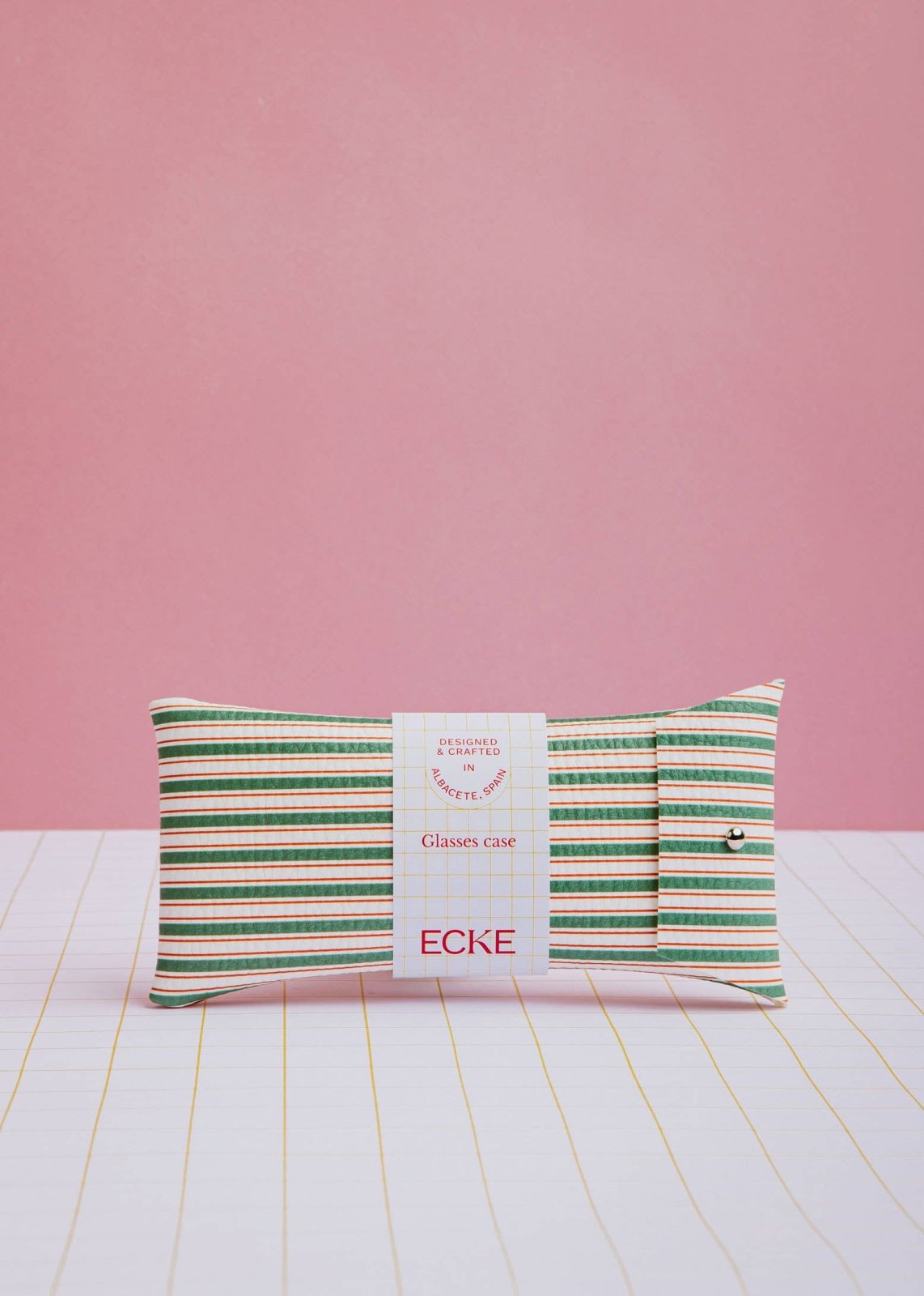 ECKE - Sonnenbrillen - und Brillenetui • Grün mit Streifen - Brillen - Etui - ROSA ECK