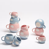 Egg Back Home - CLOUD SUNSET Espresso - Kaffeetasse (90 ml) - ROSA ECK - Blau, Rosa, Wolke