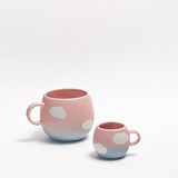 Egg Back Home - CLOUD SUNSET Espresso - Kaffeetasse (90 ml) - ROSA ECK - Blau, Rosa, Wolke