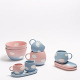 Egg Back Home - CLOUD SUNSET Espresso - Kaffeetasse (90 ml) - ROSA ECK - Blau, Rosa, Wolke