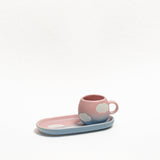 Egg Back Home - CLOUD SUNSET Espresso - Kaffeetasse (90 ml) - ROSA ECK - Blau, Rosa, Wolke