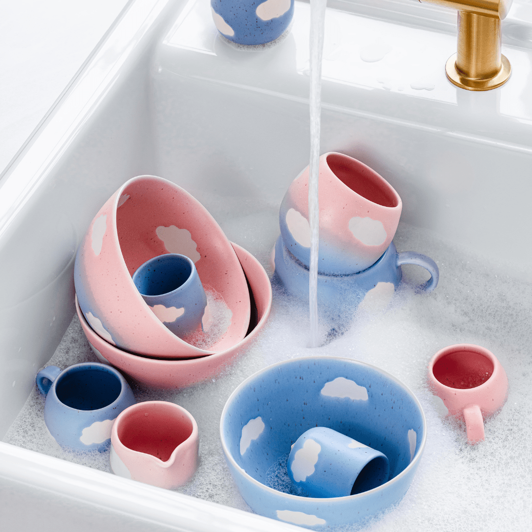 Egg Back Home - CLOUD SUNSET Tasse (500 ml) - ROSA ECK - Blau, Rosa,