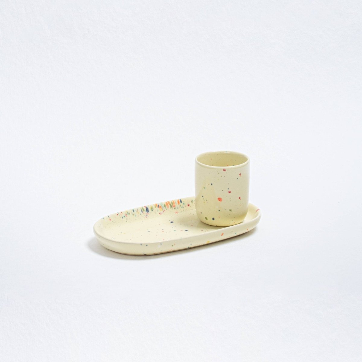 Egg Back Home - NEW PARTY Espressotasse/Eierbecher (Ø 5 cm) Gelb - ROSA ECK - Gelb, ,