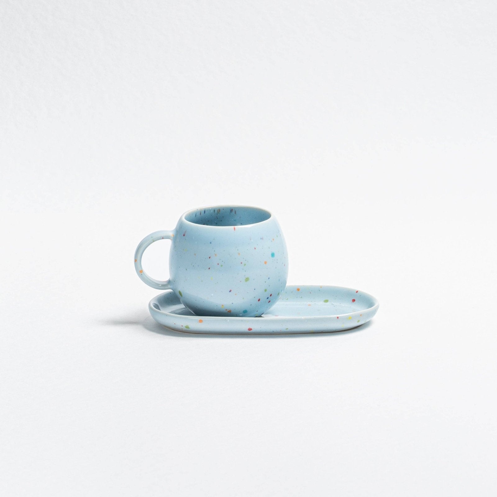 Egg Back Home - NEW PARTY Runde Tasse (250 ml) • Soft Blue - ROSA ECK