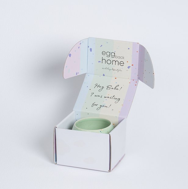 Egg Back Home - NEW PARTY Tasse (250 ml) Weiß - ROSA ECK - Weiß, ,