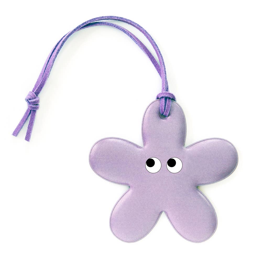 Firefly Reflectors - PURPLE FLOWER Reflektor für Kinder - ROSA ECK - Blume, Lila,