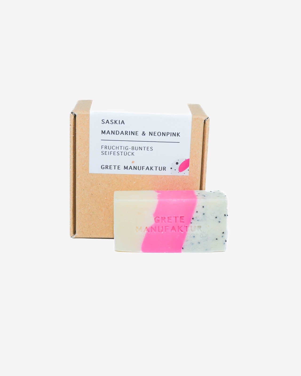 Grete Manufaktur - Seife Saskia Mandarine & Neonpink - Seife - ROSA ECK Concept Store