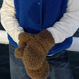 Happymess - Merino Fäustlinge • Teddy Brown - Handschuhe - ROSA ECK