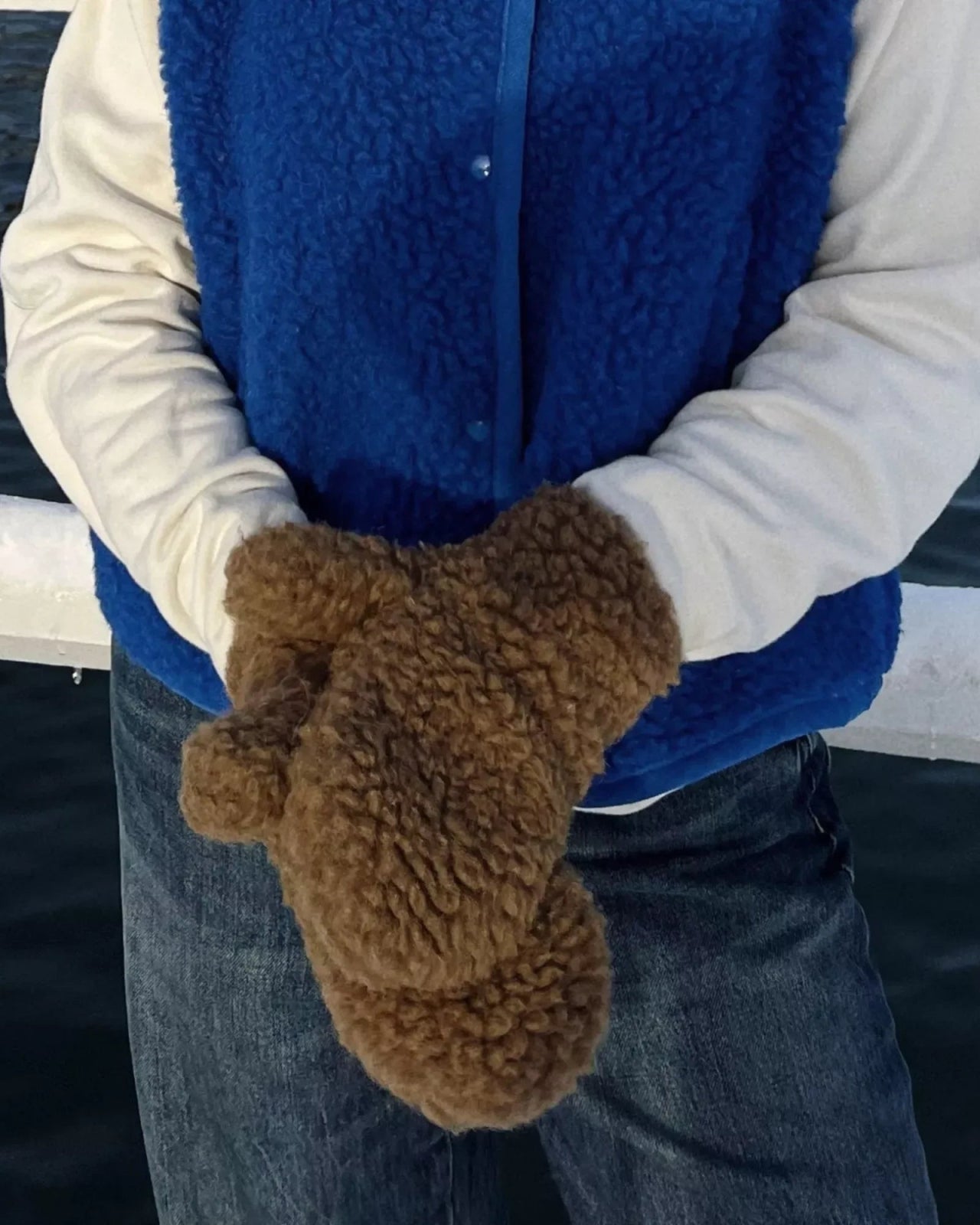Happymess - Merino Fäustlinge • Teddy Brown - Handschuhe - ROSA ECK